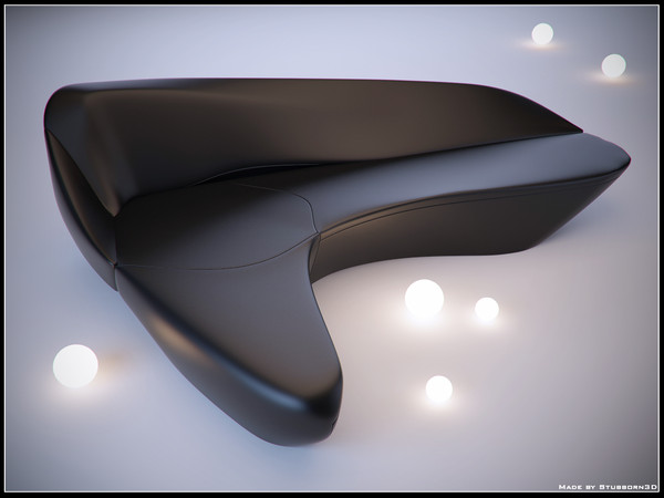3d model sofa moon - Sofa by Stubborn3D